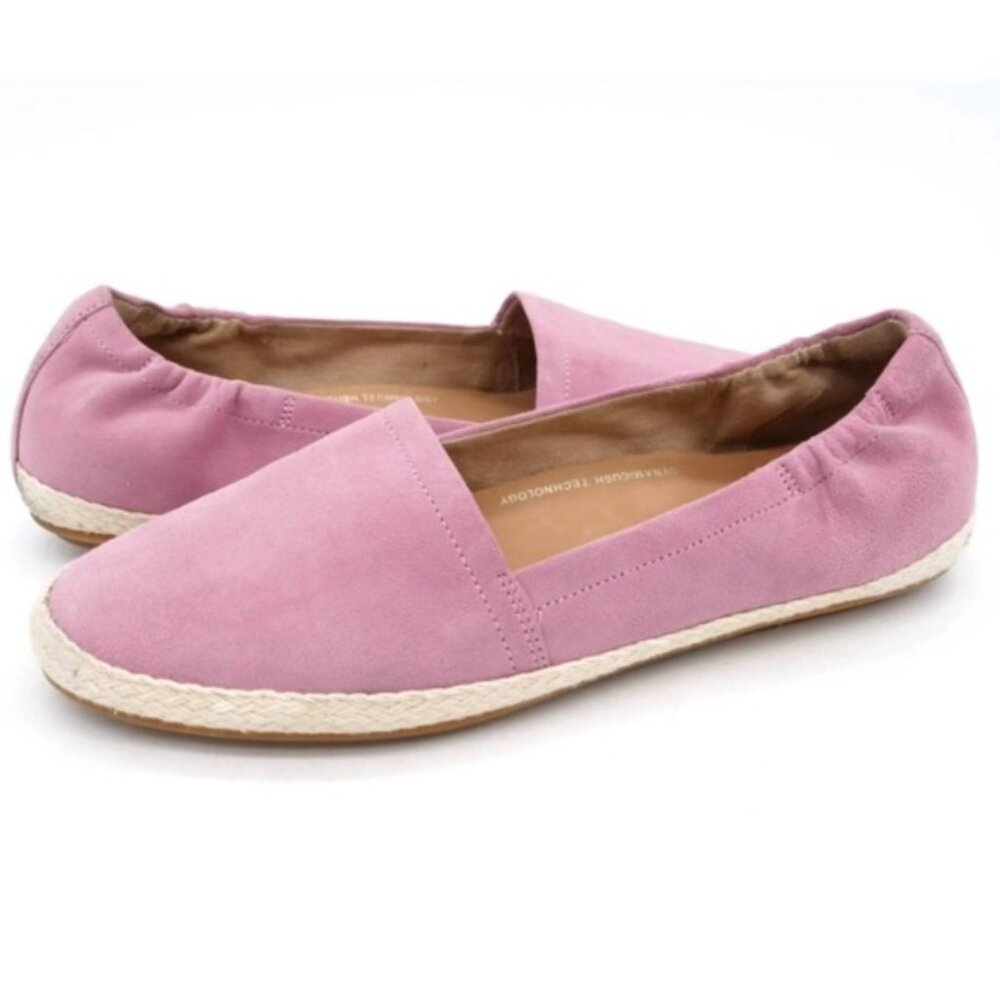 Fitflop pink suede espadrilles closed toe Size 6